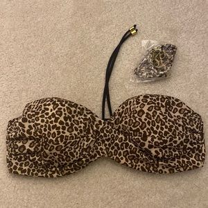 Victoria’s Secret Animal Print Strapless / Convertible Push Up Bikini Top, 34C